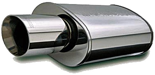 Magnaflow 14851 Race Series Polished Stainless Steel Oval Muffler with Tip