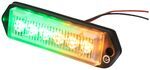 Optronics LED Directional Warning Light - SAE Class I - 18 Flash Patterns - Permanent - Amber/Green