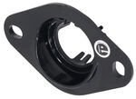 Flush Mount Grommet Bracket for 3/4" Round LED Trailer Lights - Black Plastic - Surface Mount