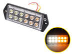 Optronics LED Directional Warning Light - SAE Class I - 18 Flash Patterns - Permanent - Amber/Clear