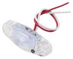 Optronics LED Trailer Marker Light - 2-9/16" Oblong - Clear Lens - Red LEDs - Hardwired - PC