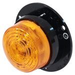 Peterson LumenX LED Clearance and Side Marker Light w/ Grommet - Submersible - Round - Amber Lens