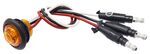 LED Clearance/Side Marker/Third Brake Light - Bullet Light - Submersible - Amber - 3 Bullet Plugs