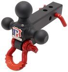 Patriot Hitches 4-Way 3-Ball Mount for 2" Hitches - The Captain - 30K - Red Accent