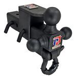 Patriot Hitches 5-Way 3-Ball Mount for 2" Hitches - The Captain - 30K - Black Accent