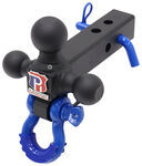 Patriot Hitches 4-Way 3-Ball Mount for 2" Hitches - The Captain - 30K - Blue Accent