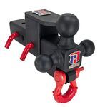 Patriot Hitches 5-Way 3-Ball Mount for 2-1/2" Hitches - The Captain - 30K - Red Accent