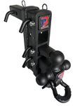 Patriot Hitches 5-Way 3-Ball Mount w/ Stacked Receivers - 2" Hitch - 25K - Black Accent