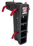 Patriot Hitches Drop Hitch Stacked Receivers for 2-1/2" Hitch - 10" Drop/Rise - Red Accent