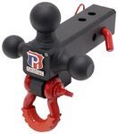 Patriot Hitches 4-Way 3-Ball Mount for 2-1/2" Hitches - The Captain - 30K - Red Accent