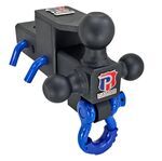 Patriot Hitches 5-Way 3-Ball Mount for 2" Hitches - The Captain - 30K - Blue Accent