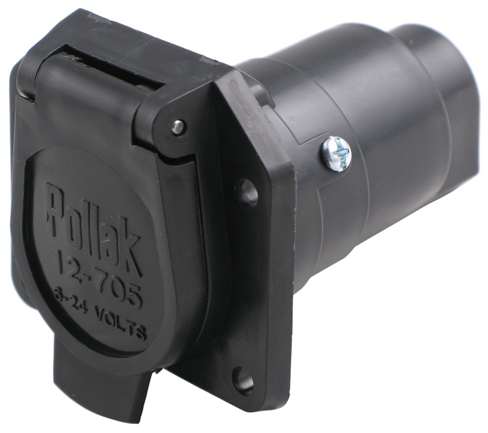 Pollak Black Plastic, 7-Pole, RV Blade-Style Trailer ... pollak connectors wiring diagram 