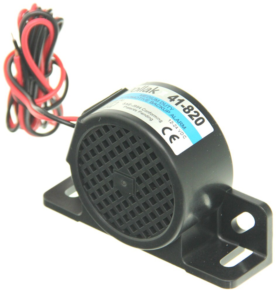 Light-Duty to Medium-Duty Back-Up Alarm with Wire Leads - 12-24 Volts - Less than 0.3 Amp - 97 dB Pollak Backup Cameras and Alarms PK41820