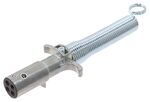 Pollak 4-Pole Round Pin Trailer Wiring Connector with Cable Clamp - Metal