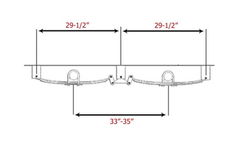 how to determine hanger spacing for tandem axle trailer tandem hole chart