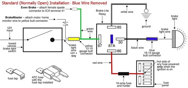 Brake Light Relay to Prevent Motorhome Turn Signals Being Overridden By