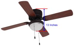 Rv Ceiling Fan With Light Kit Measurement From Ceiling To Bottom
