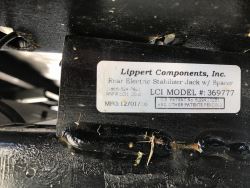 Replacement Rear Electric Stabilizer Jack for Lippert Jack Part 369777