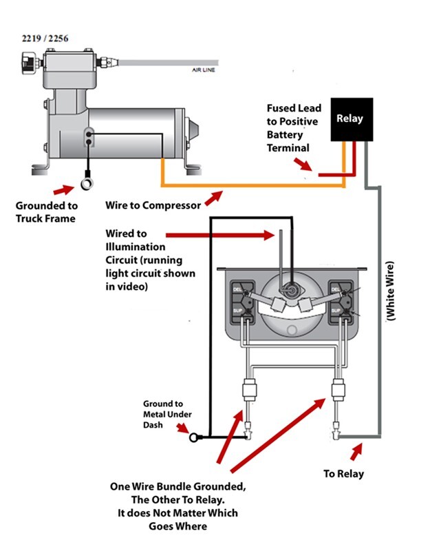 Wiring Diagram for Firestone Level Command II On-Board Compressor Kit