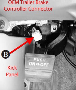 Locating Brake Controller Connector on 2013 Toyota Tacoma ... lexus trailer wiring harness 