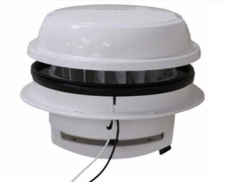 MaxxAir MaxxFan Dome Plus LED Roof Vent Fan White (00-03810W)