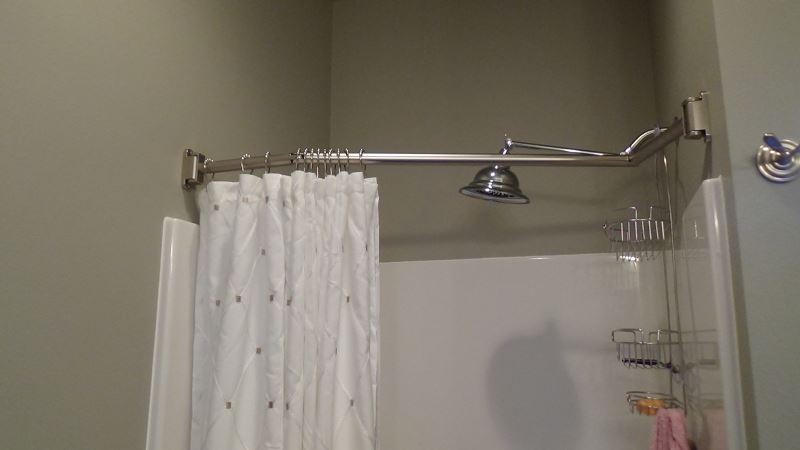No Rust Shower Curtain Rod Bowed Long Rv Arched Extenable Stall Does Not Apply No Rust Shower Curtain Rod