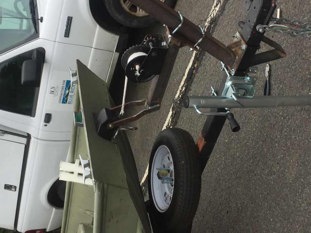 yates flat bow stop for boat trailers - heavy-duty rubber