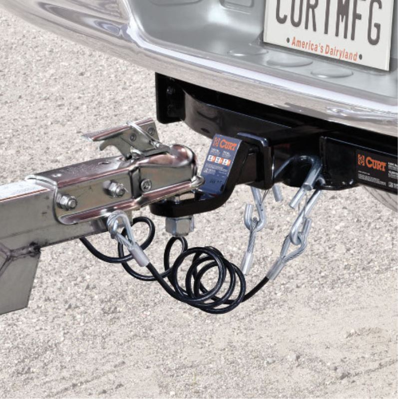 Curt Single Hook, Coiled Safety Cables with S-Hooks - 42 ...