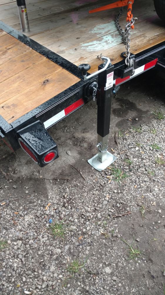 Square Pipe Mount Swivel Jack w Footplate Drop Leg Weld On