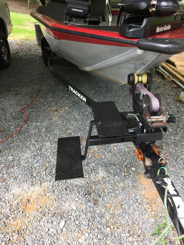 doggie steps...pvc pipe spray painted black an wood boards