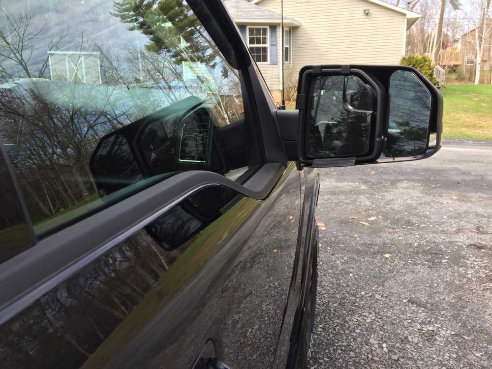 Side View Mirrors Black Flip Up Tow Towing Pair Set for 05-15 Toyota Tacoma