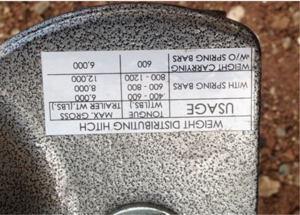 Tongue Weight Capacity 2-5//16 Ball to 1,200 lb Husky 32218 Center Line TS with Spring Bars 800 lb