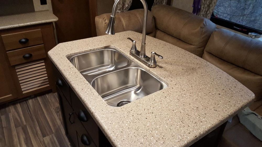 two bowl rv kitchen sink