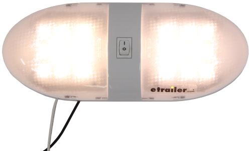 Compare Opti Brite 12v 24v Vs Optronics Led Rv Etrailer Com Optronics Led Rv Interior Double Dome Light With Switch 815 Lumens White Housing Clear Lens