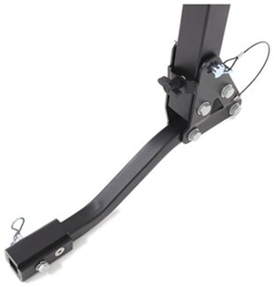 Hitch bike rack with built-in rise
