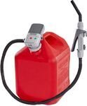 DeWay Battery Powered Fuel Transfer Pump for Gas Cans - Thread-On - 51" Hose - Manual Trigger