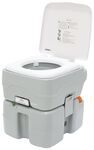 Hike Crew Portable Camping Toilet - 5.3 Gallon Tank - Hand Pump Flush - Gray