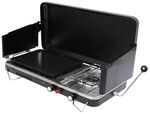 Hike Crew 2-in-1 Camping Stove - 10,000 Btu/h Burner and 3,000 Btu/h Griddle - Black
