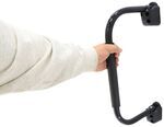 Lend-a-Hand Mini Folding RV Handrail - Black w/Black Foam Grip - Aluminum