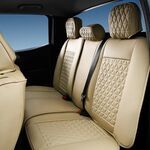 Seat Cover Solutions Luxury Semi-Custom Seat Covers - Eco-Leather - Rear Only - Beige