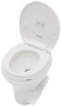 Seaflo RV Toilet w/ Sprayer and Attachment - Standard Height - Gravity Flush - Foot Pedal - White