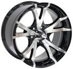 Aluminum Sendel Series T07 Black Machined Trailer Wheel - 18" x 9" Rim - 5 on 4-1/2