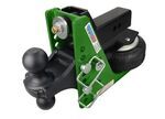 Shocker Hitch HD Air Cushioned 2-Ball Mount - 2-1/2" Hitch - 4-1/2" Drop - 20K - Green