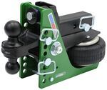 Shocker Hitch HD Air Cushioned 2-Ball Mount - 2-1/2" Hitch - 4-1/2" Drop - 20K - Green