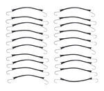 SmartStraps Rubber Tarp Strap with S-Hooks - 15" - EPDM Rubber - Zinc-Plated Steel - 20-Pack