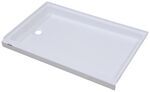 Specialty Recreation RV Shower Pan - Left Hand Drain - 36" Long x 24" Wide - White