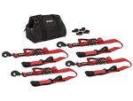 SpeedStrap Off-Road Tie-Down Kit w/ Snap Hook & Axle Strap - 2" W x 10' L - Red - Qty 4