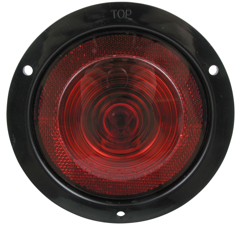 Sealed 4 U0026quot Round Trailer Stop Turn And Tail Light With Reflector Flange Mount 4