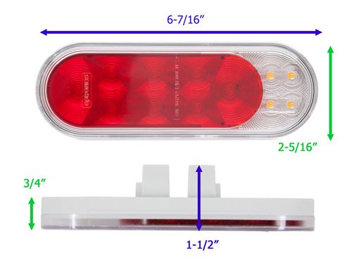 Red Optronics STL211XRBP 4 Fusion Gen II LED Combination Stop/Turn/Tail/Back-Up Light 