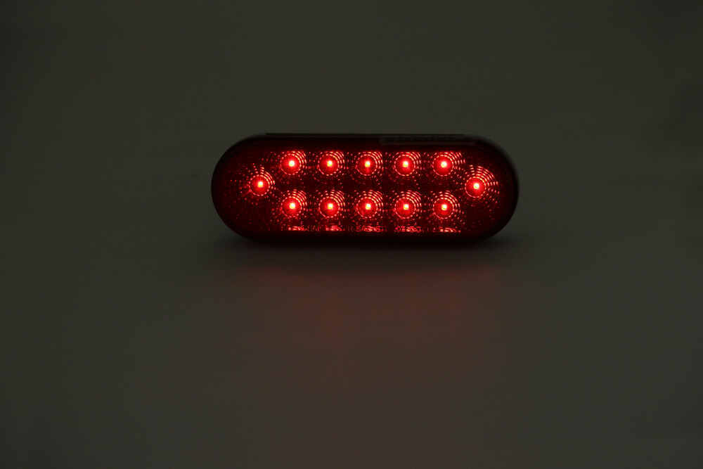 Miro Flex Led Trailer Tail Light Stop Turn Submersible Miro Flex Led Trailer Tail Light Stop Turn Submersible 12 Diodes Oval Red Lens Optronics Lights Stl22rb